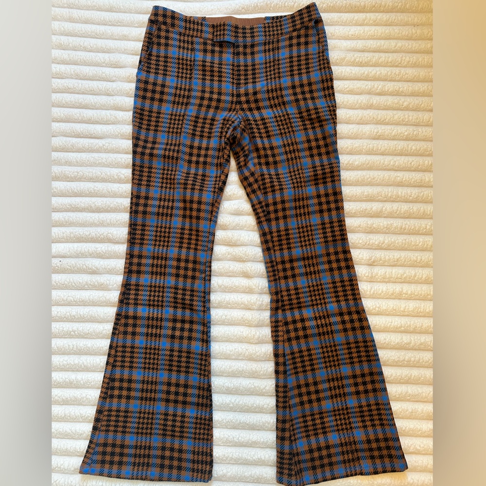 Plaid Flared Women's Pants